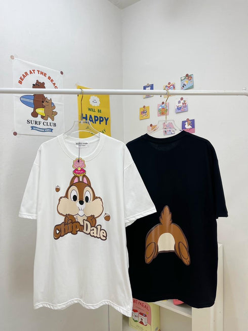 Chipmunks Print T -Shirts